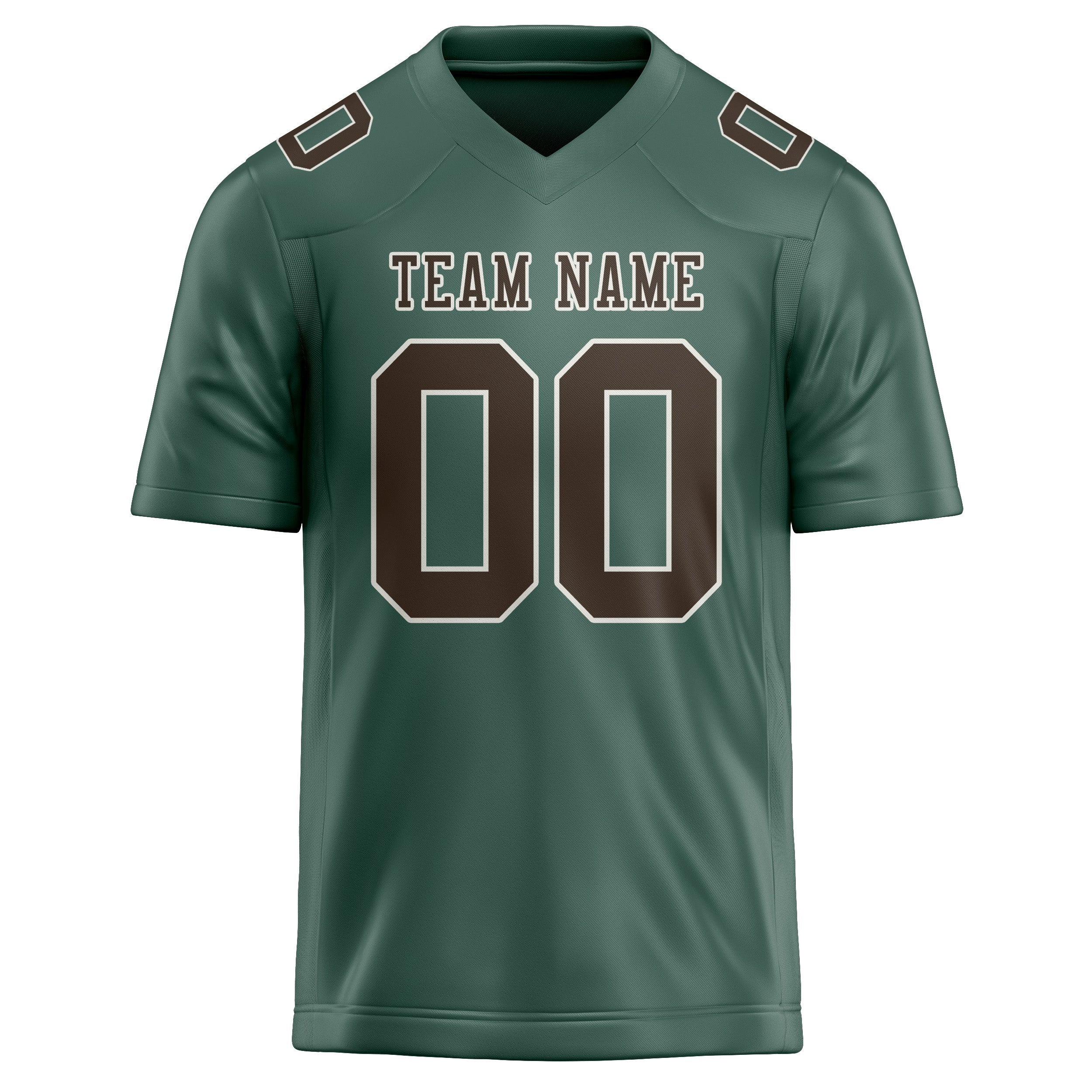 Custom Blue Green Brown Football Jersey