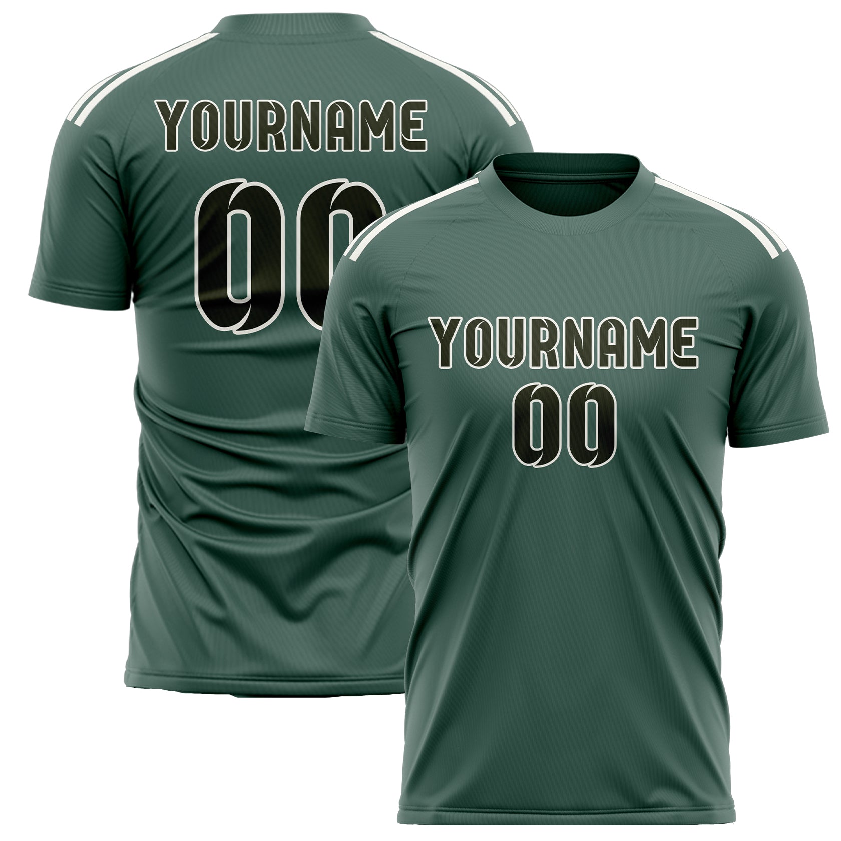 Custom Blue Green Olive Soccer Jersey