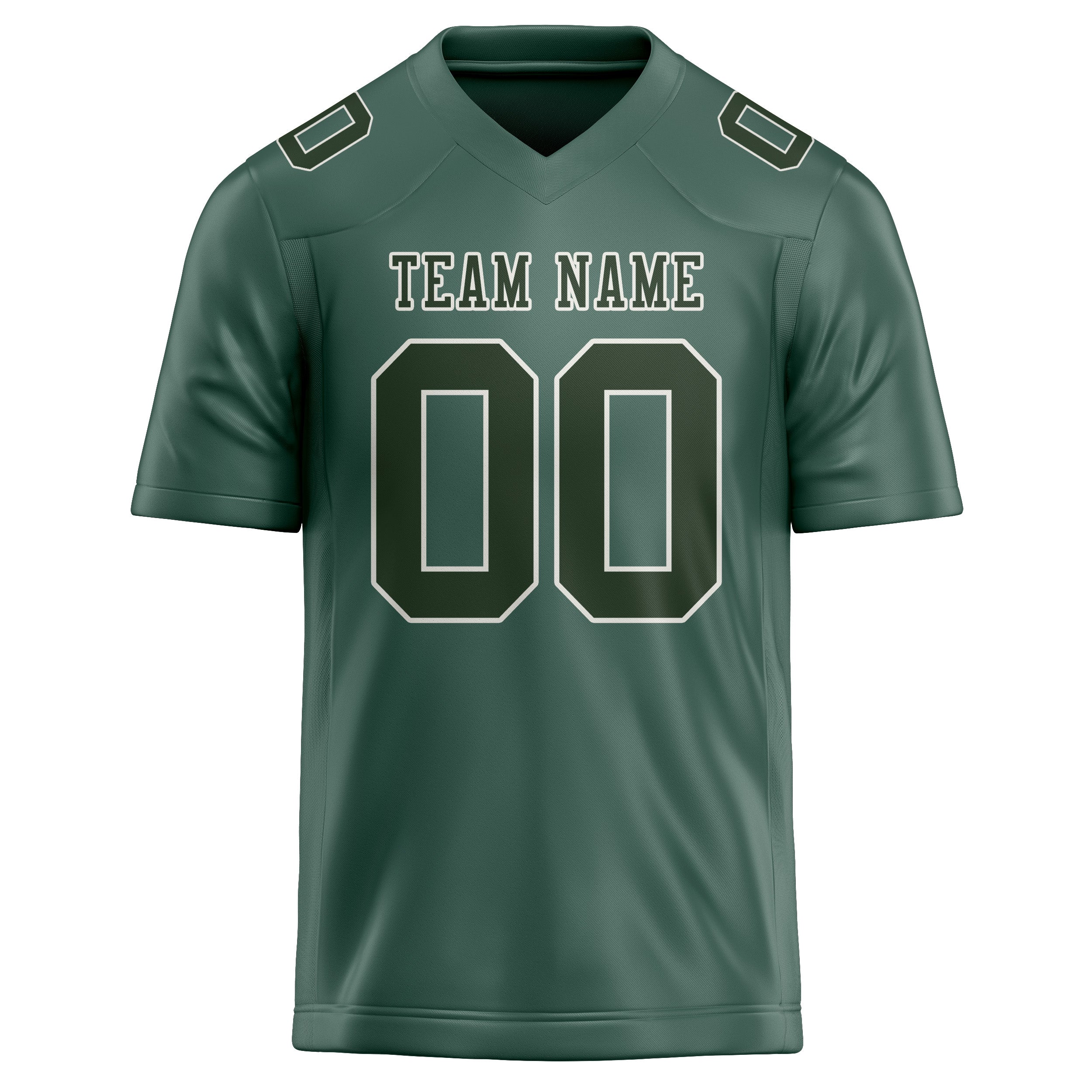 Custom Blue Green Dark Green Football Jersey