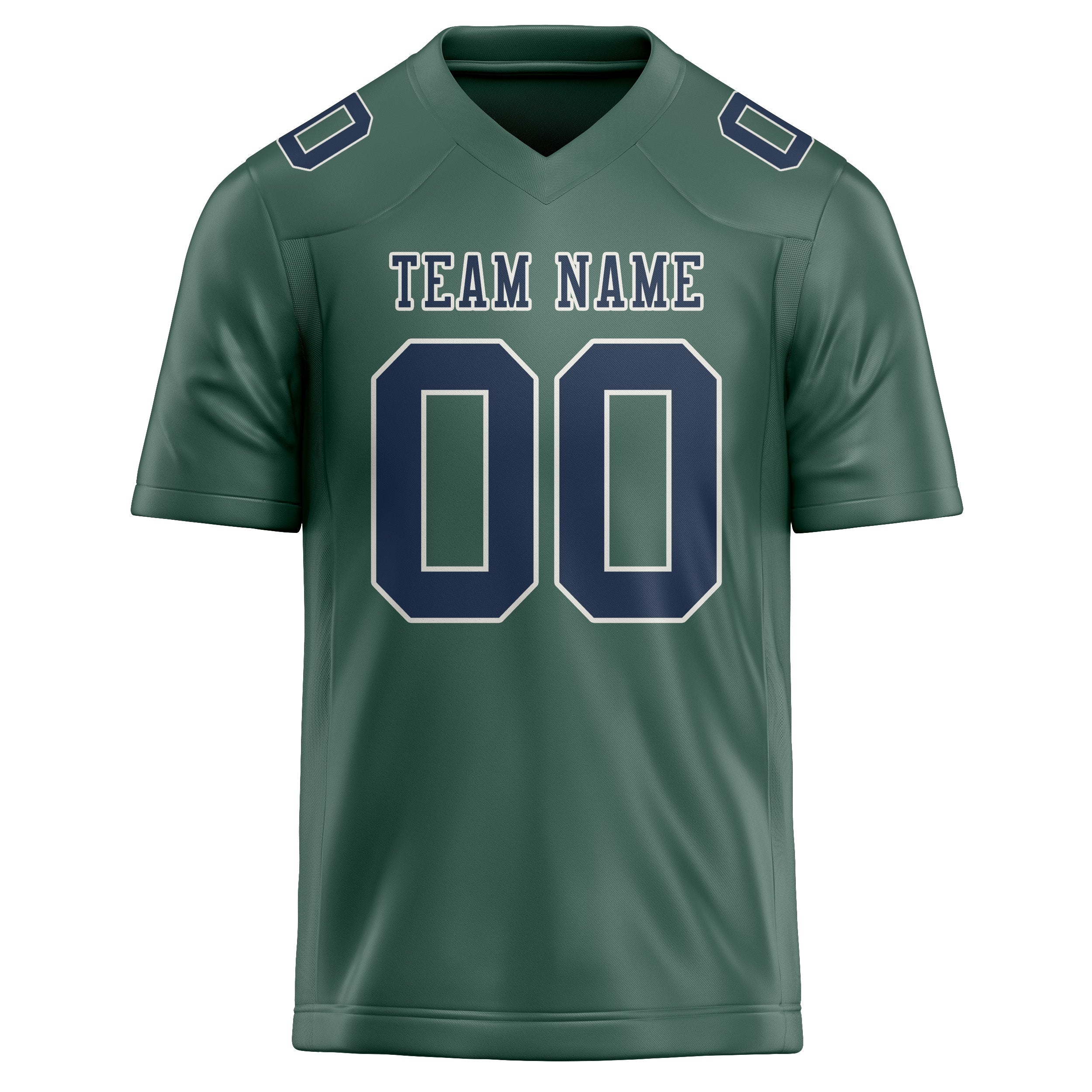 Custom Blue Green Blue Football Jersey