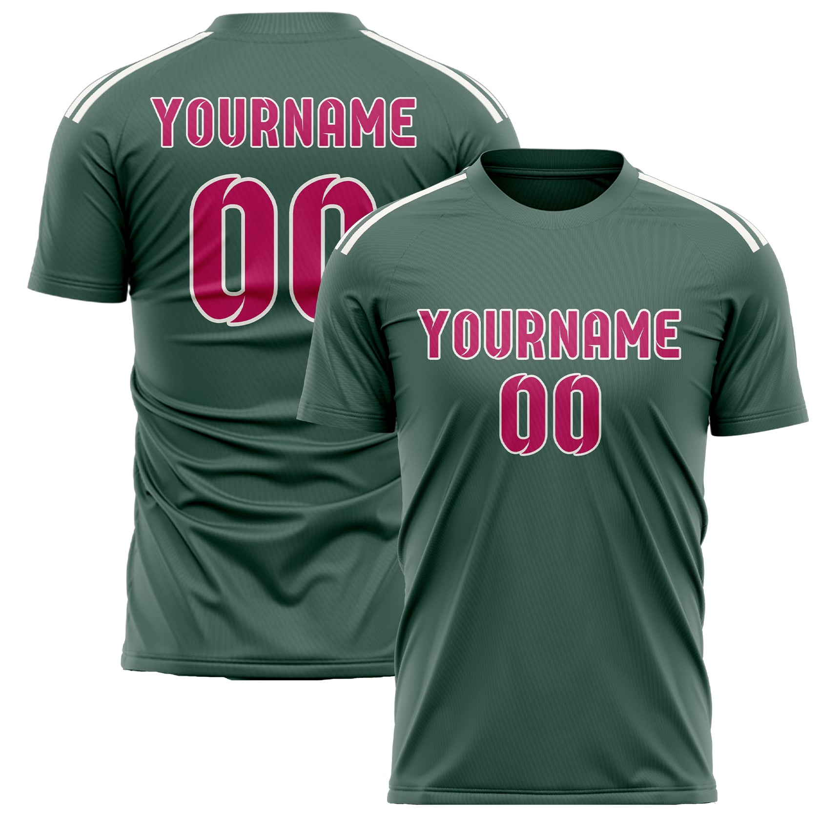 Custom Blue Green Pink Soccer Jersey