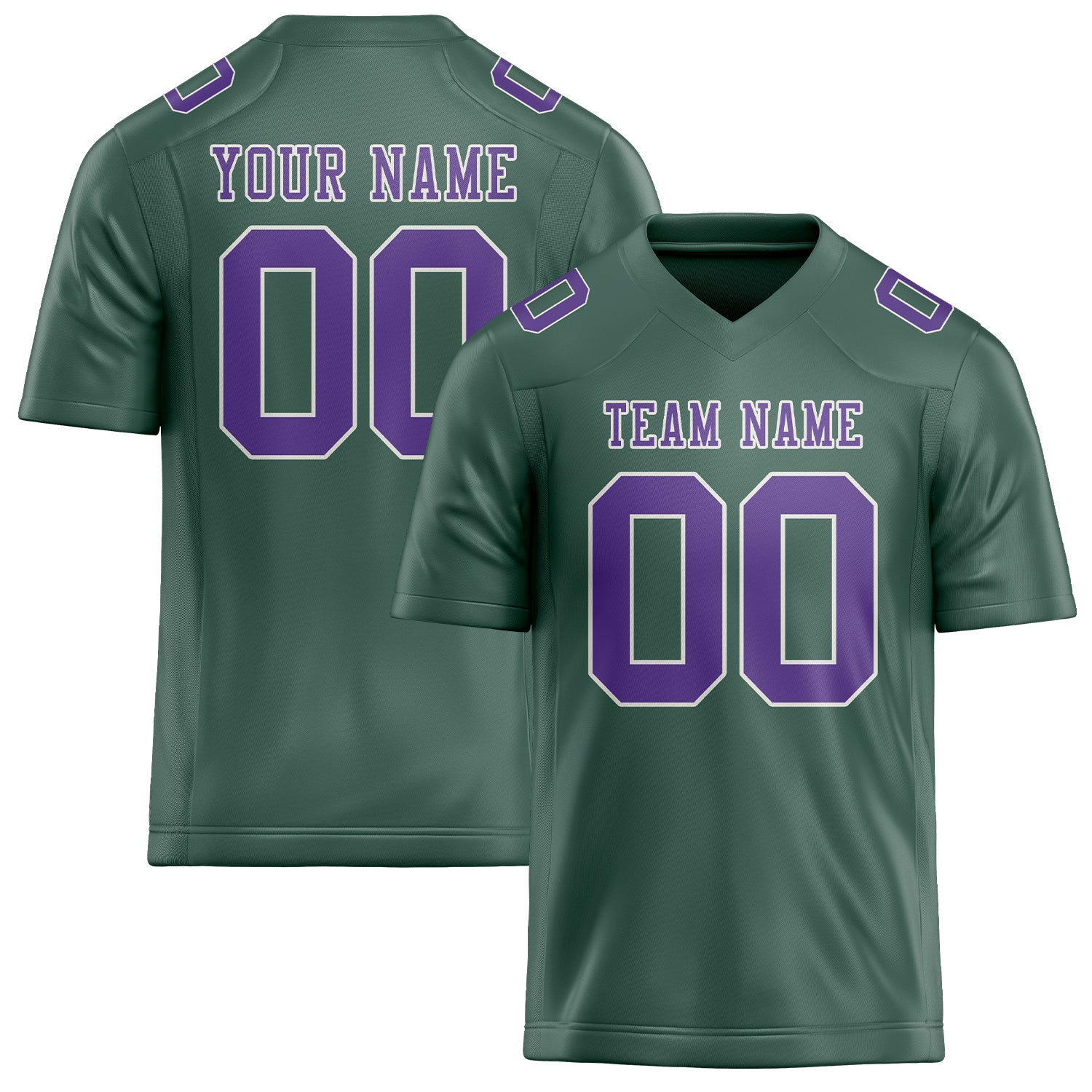 Custom Blue Green Light Purple Football Jersey