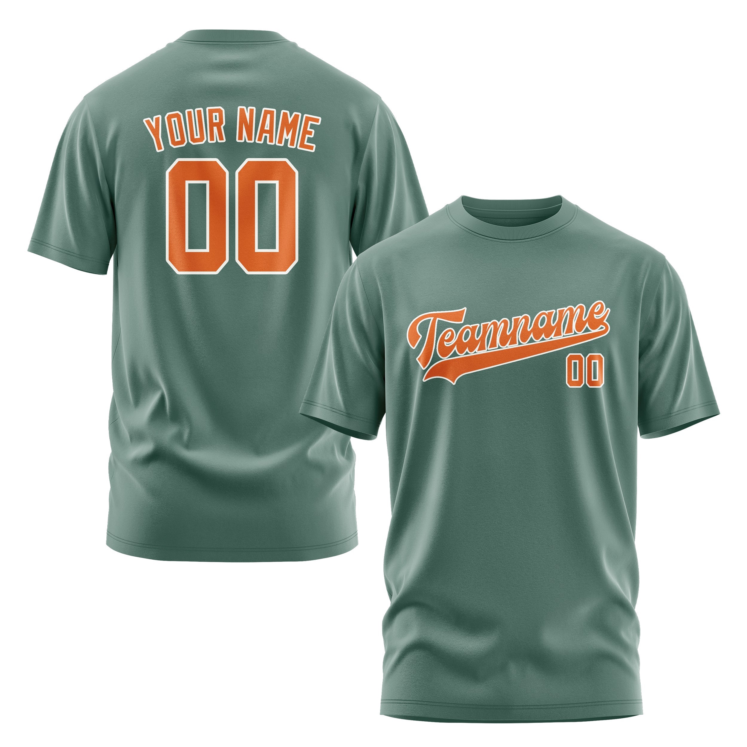 Custom Blue Green Orange T-Shirt