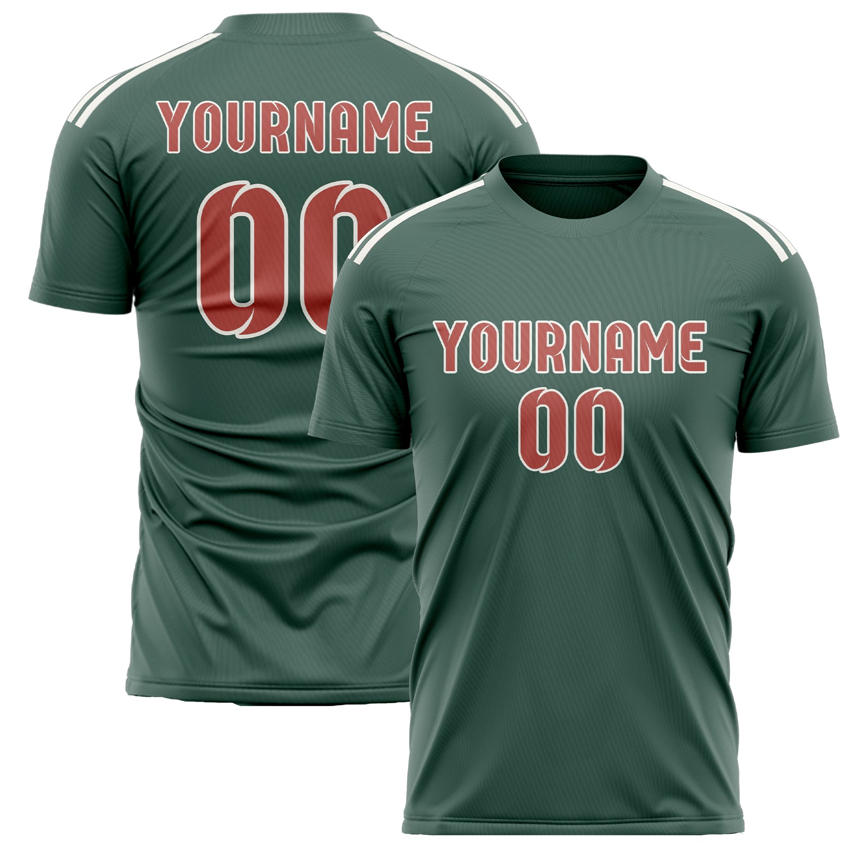 Custom Blue Green Copper Rose Soccer Jersey