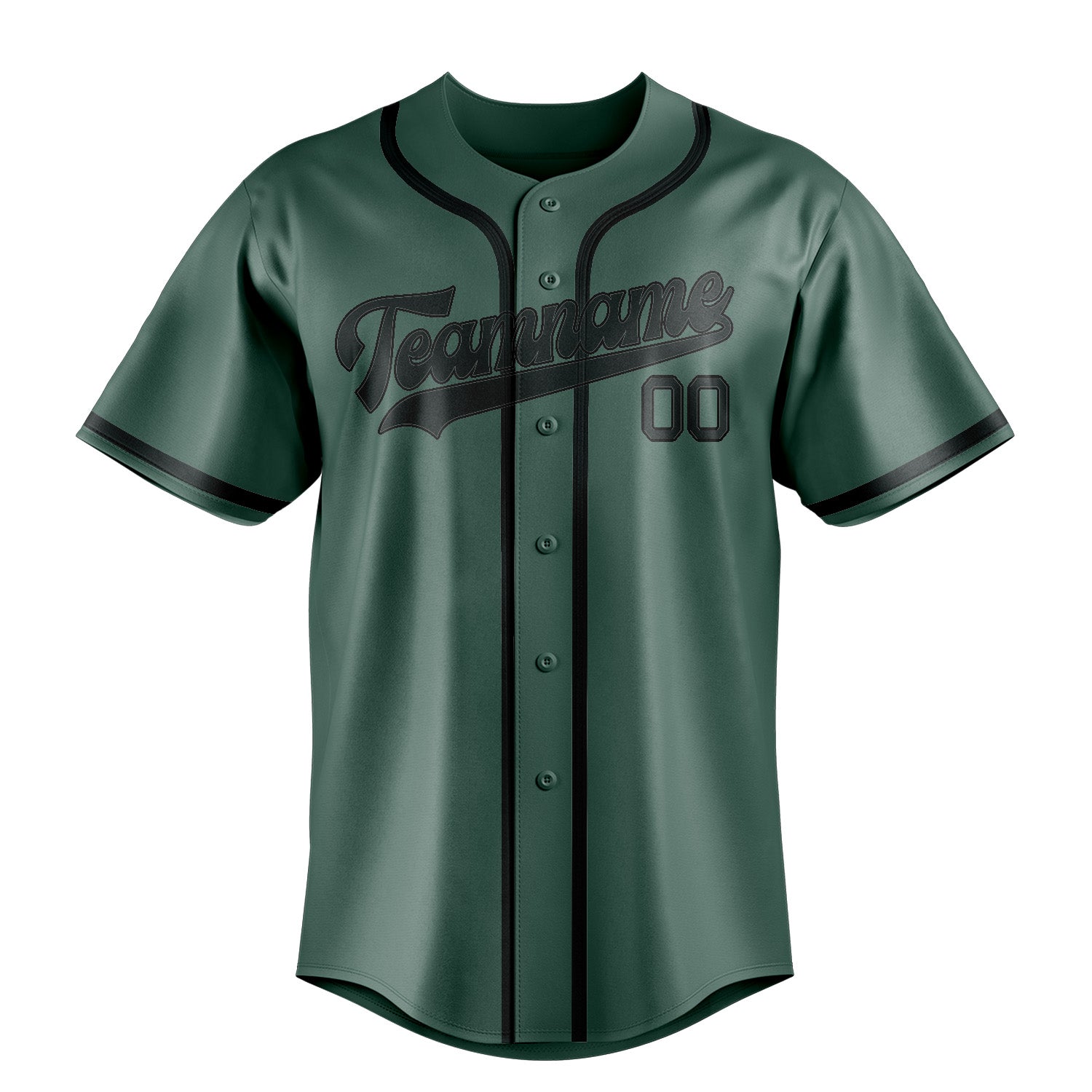 Custom Blue Green Dark Grey Baseball Jersey