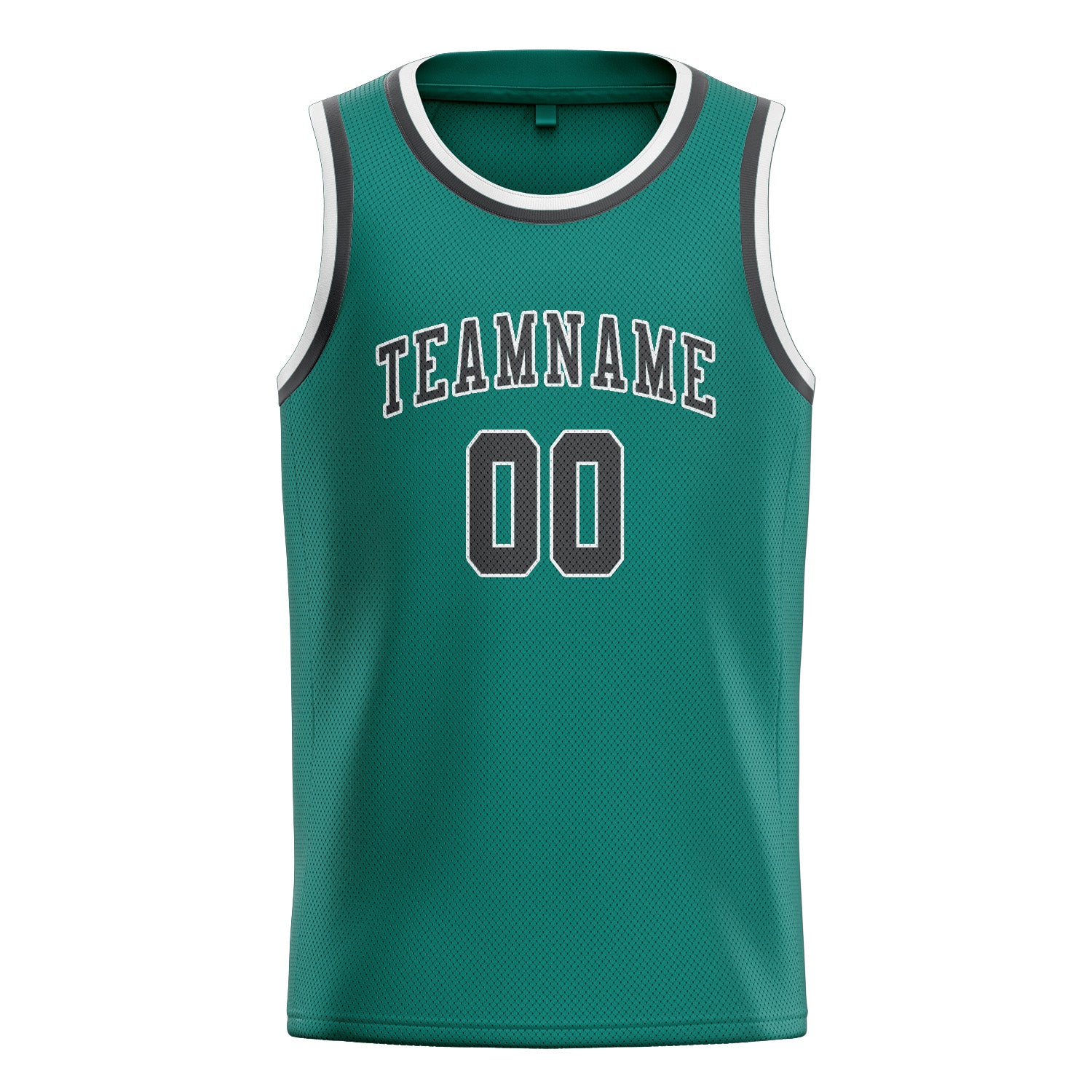 Custom Blue Green Dark Grey Basketball Jersey