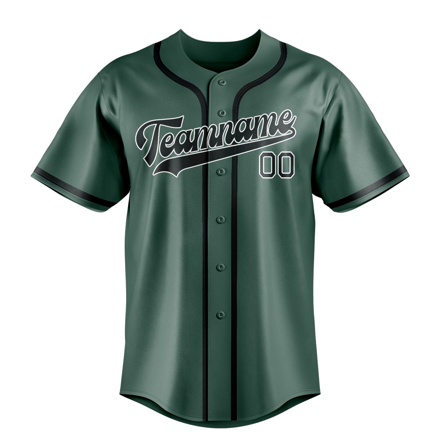 Custom Blue Green Dark Grey Baseball Jersey