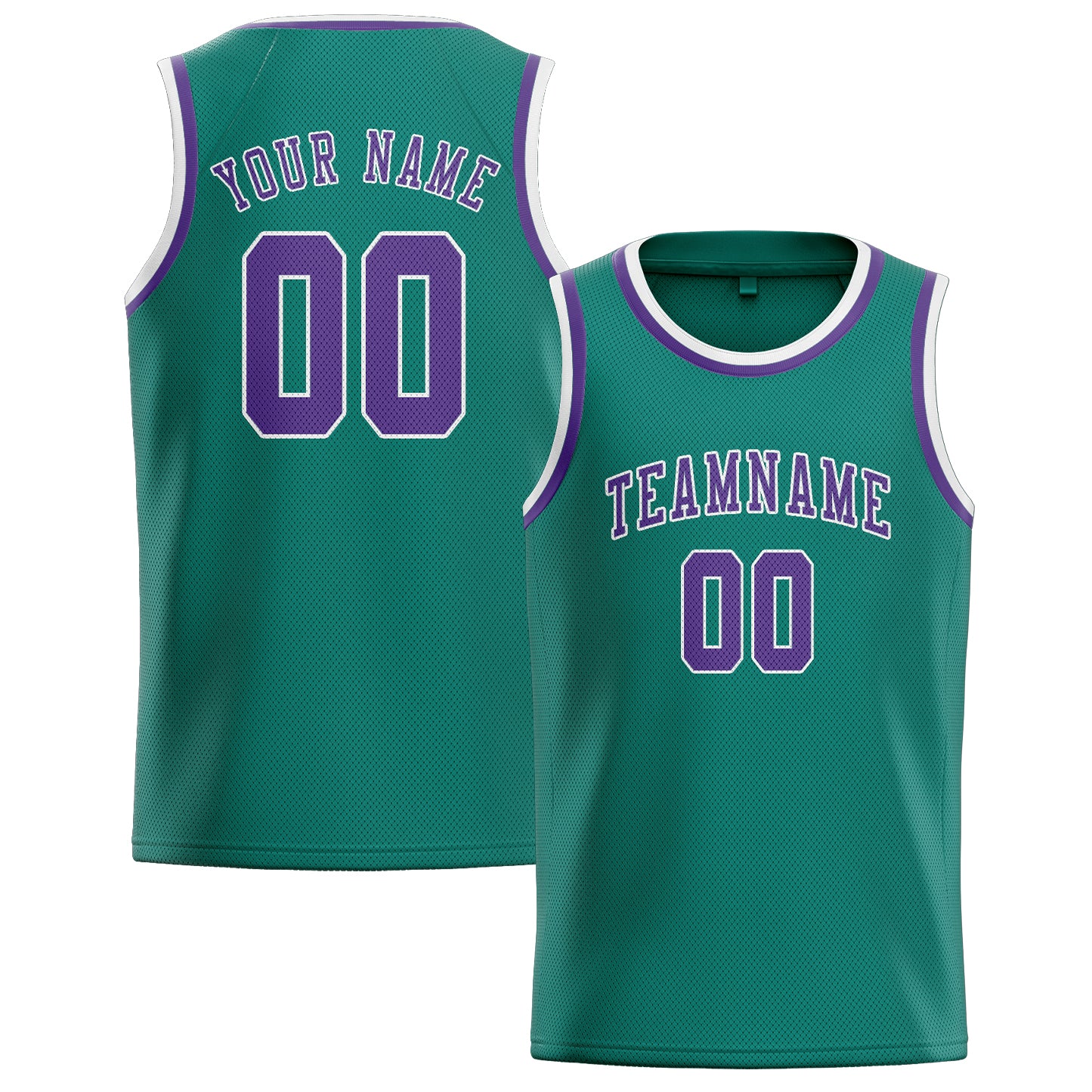 Custom Blue Green Light Purple Basketball Jersey
