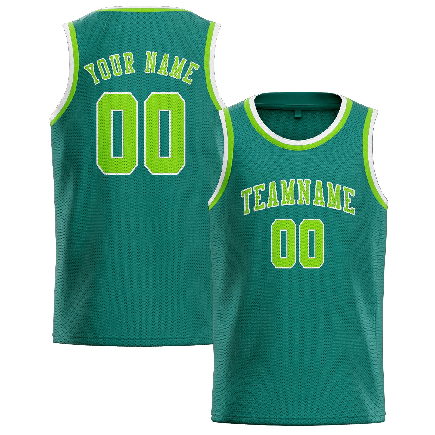 Custom Blue Green Emerald Green Basketball Jersey