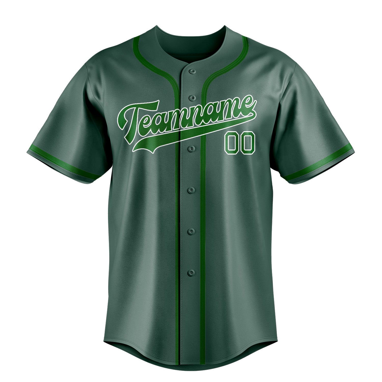 Custom Blue Green Emerald Green Baseball Jersey