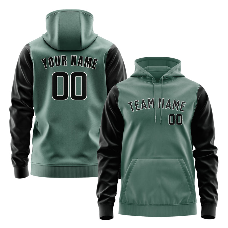 Custom Blue Green Black Hoodie 2727171727B31817