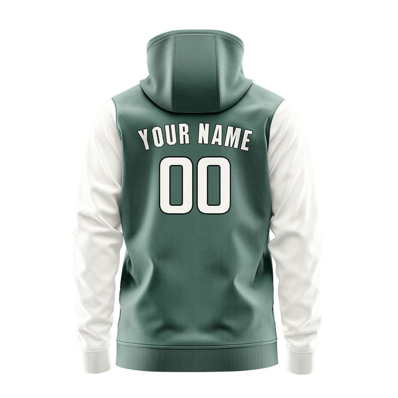 Custom Blue Green White Hoodie 2727181827B31718