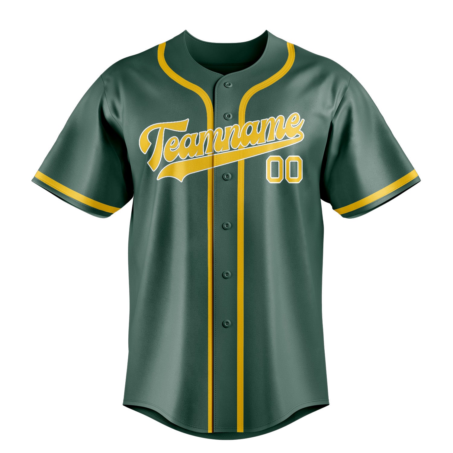 Custom Blue Green Gold Baseball Jersey