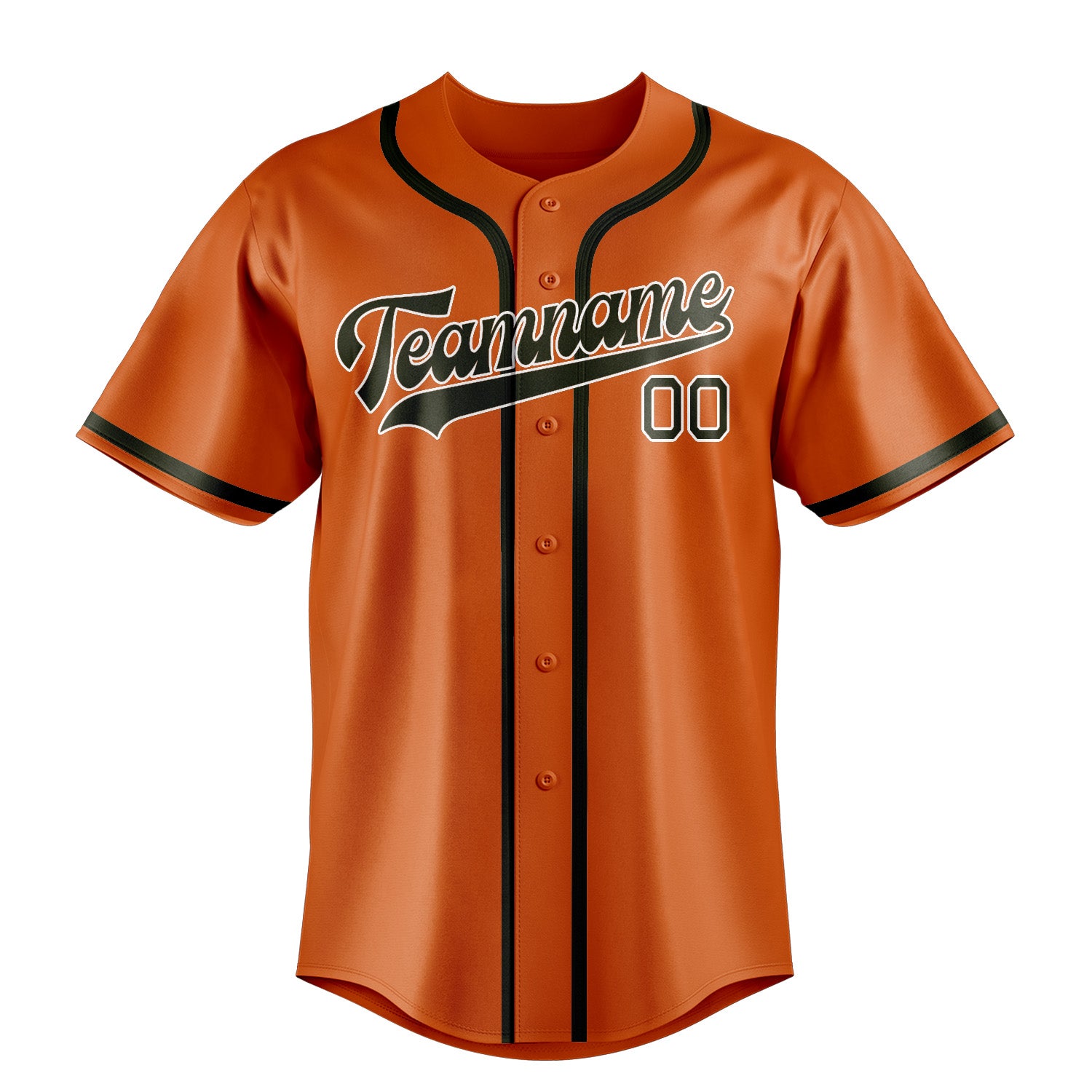 Custom Orange Olive Baseball Jersey