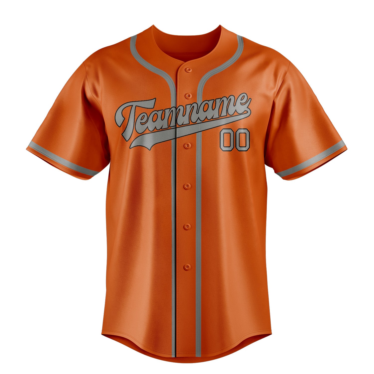Custom Orange Gray Baseball Jersey