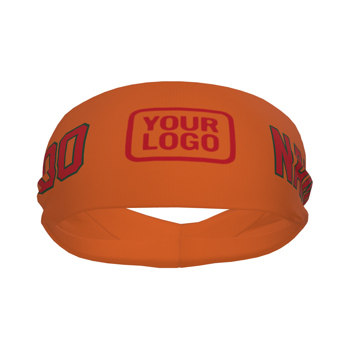 Custom Orange Red Sports headband