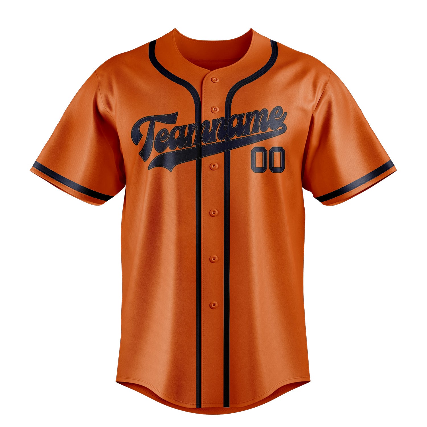 Custom Orange Navy Baseball Jersey