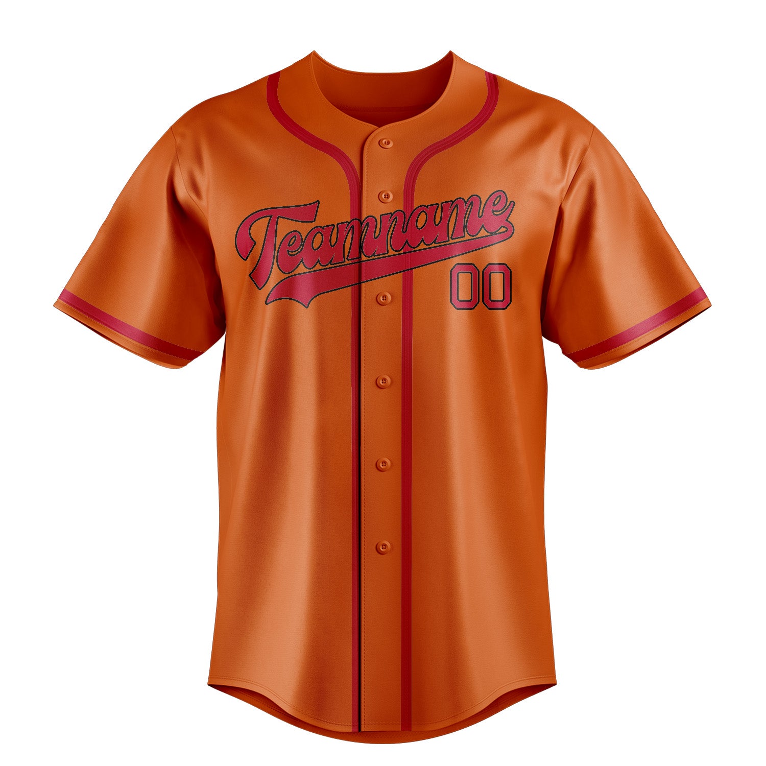 Custom Orange Red Baseball Jersey