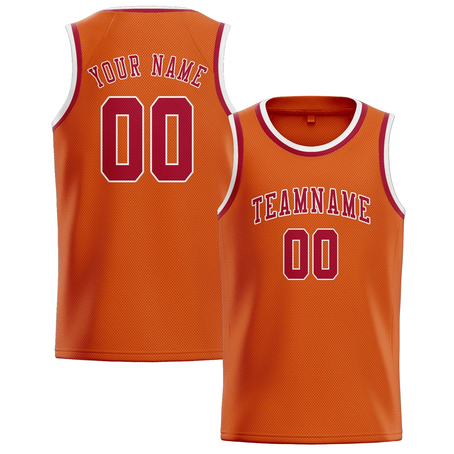 Custom Orange Red Basketball Jersey