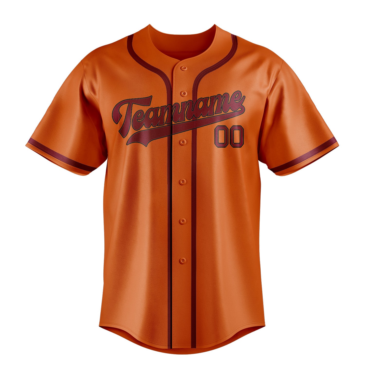 Custom Orange Crimson Red Baseball Jersey