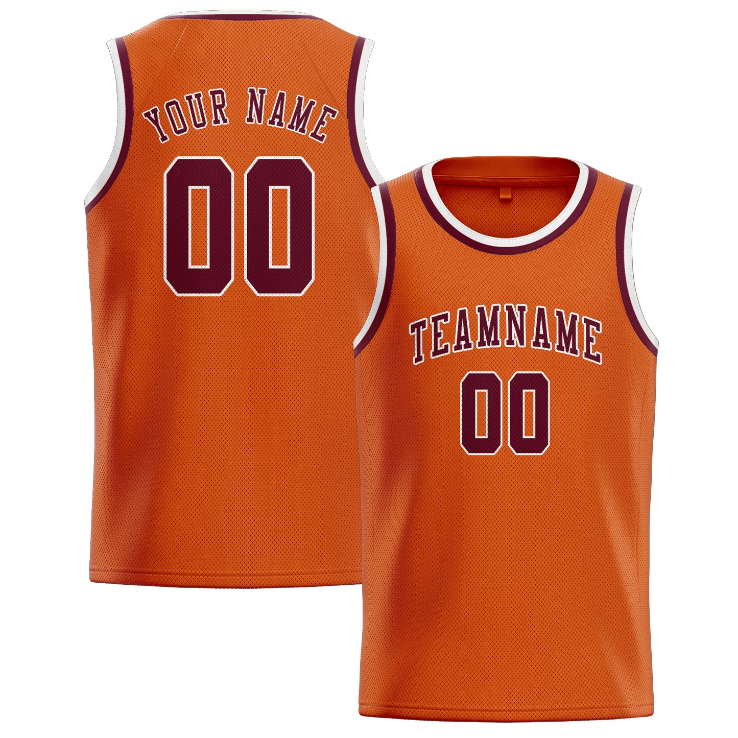 Custom Orange Crimson Red Basketball Jersey