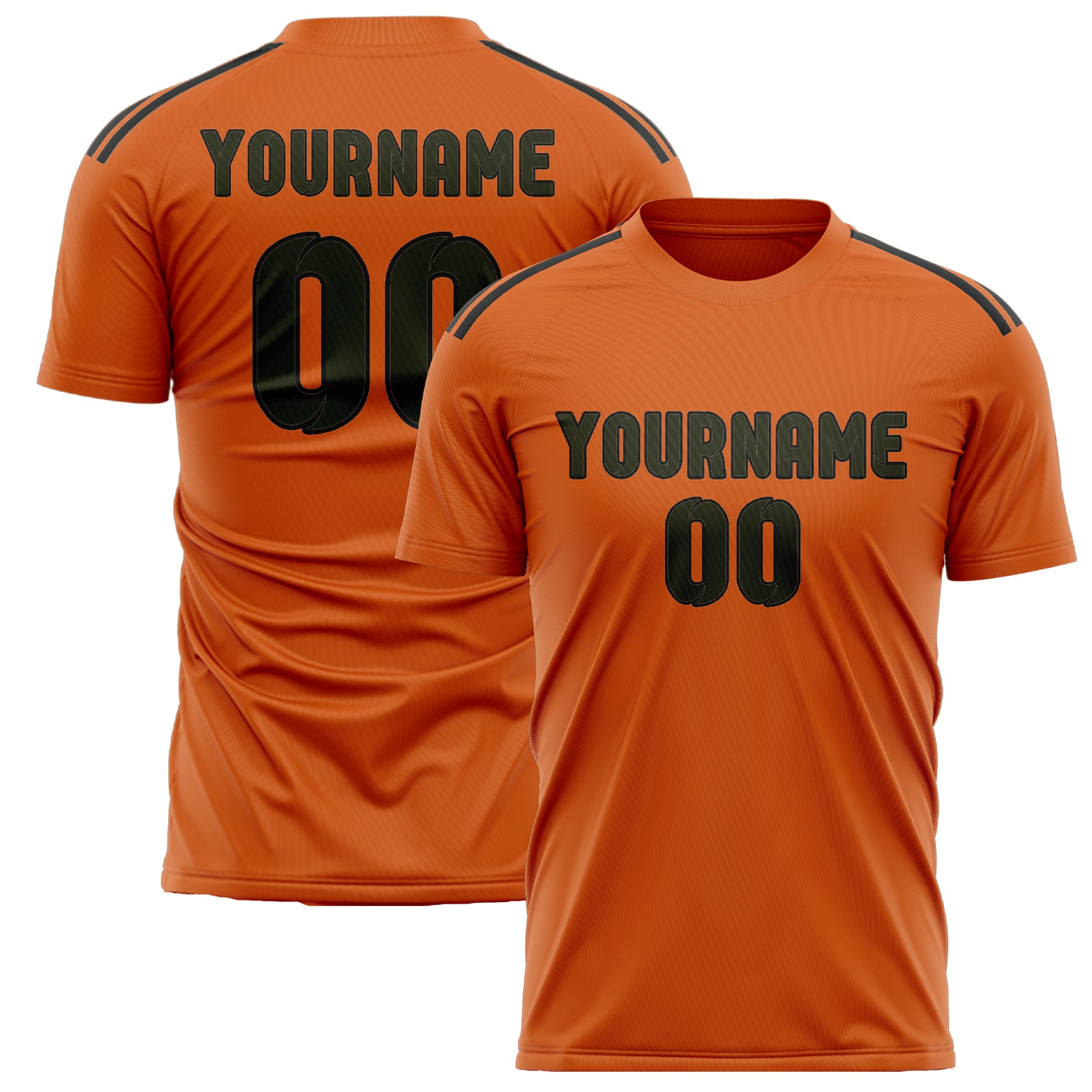 Custom Orange Olive Soccer Jersey
