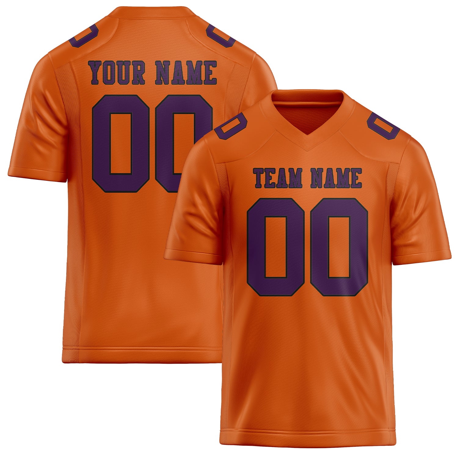 Custom Orange Purple Football Jersey