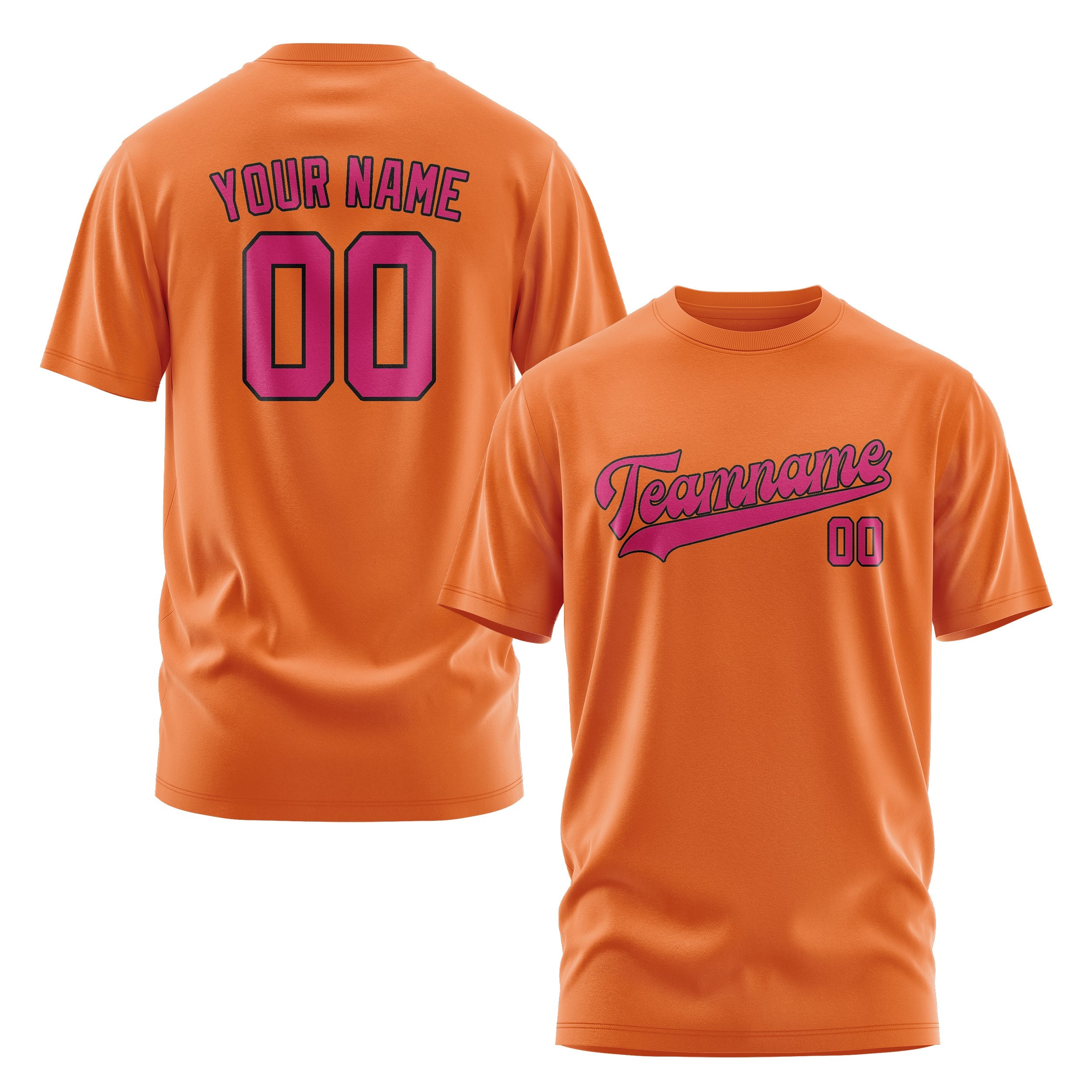 Custom Orange Pink T-Shirt