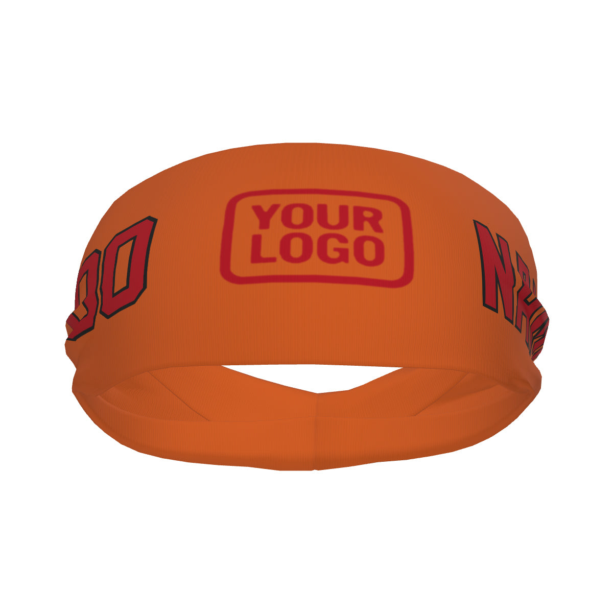 Custom Orange Red Sports headband