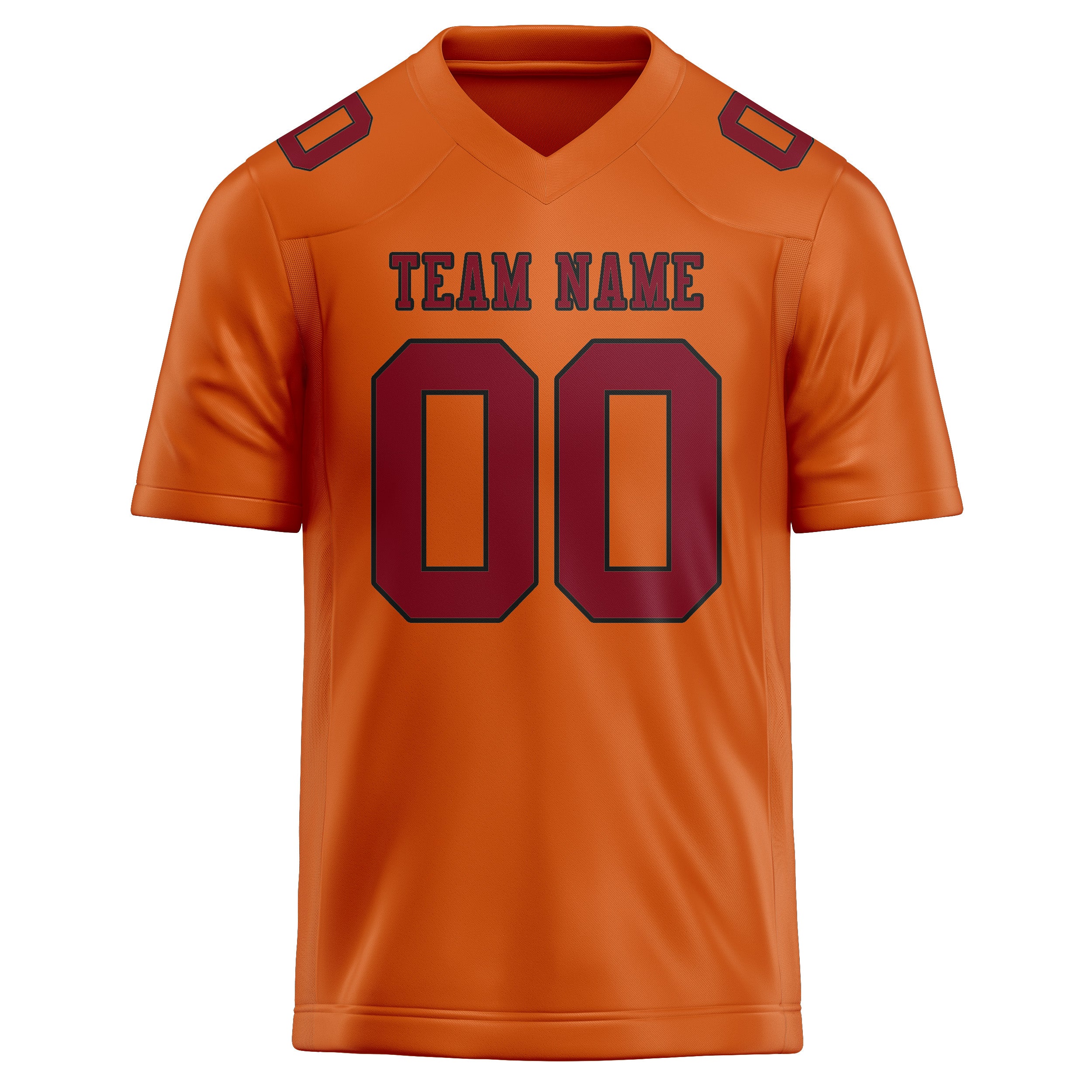 Custom Orange Crimson Red Football Jersey