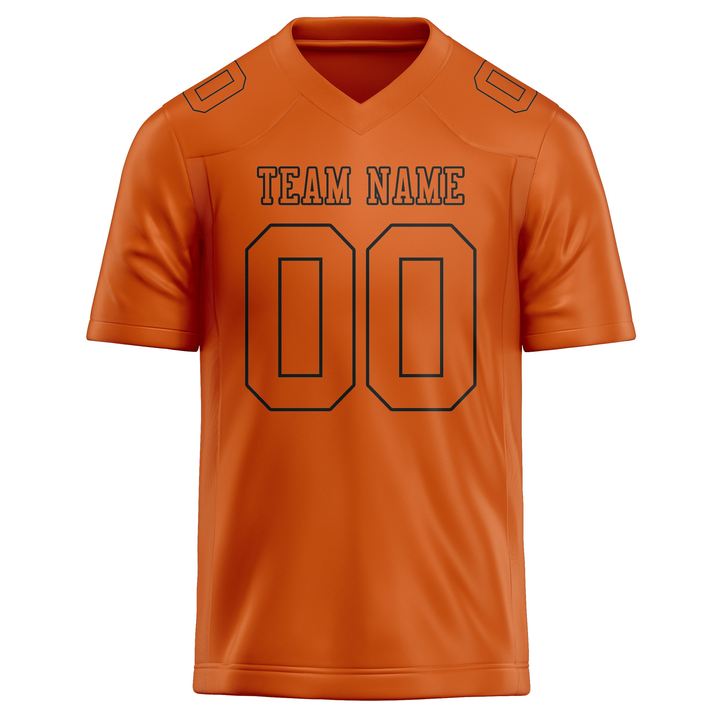 Custom Orange Orange Football Jersey
