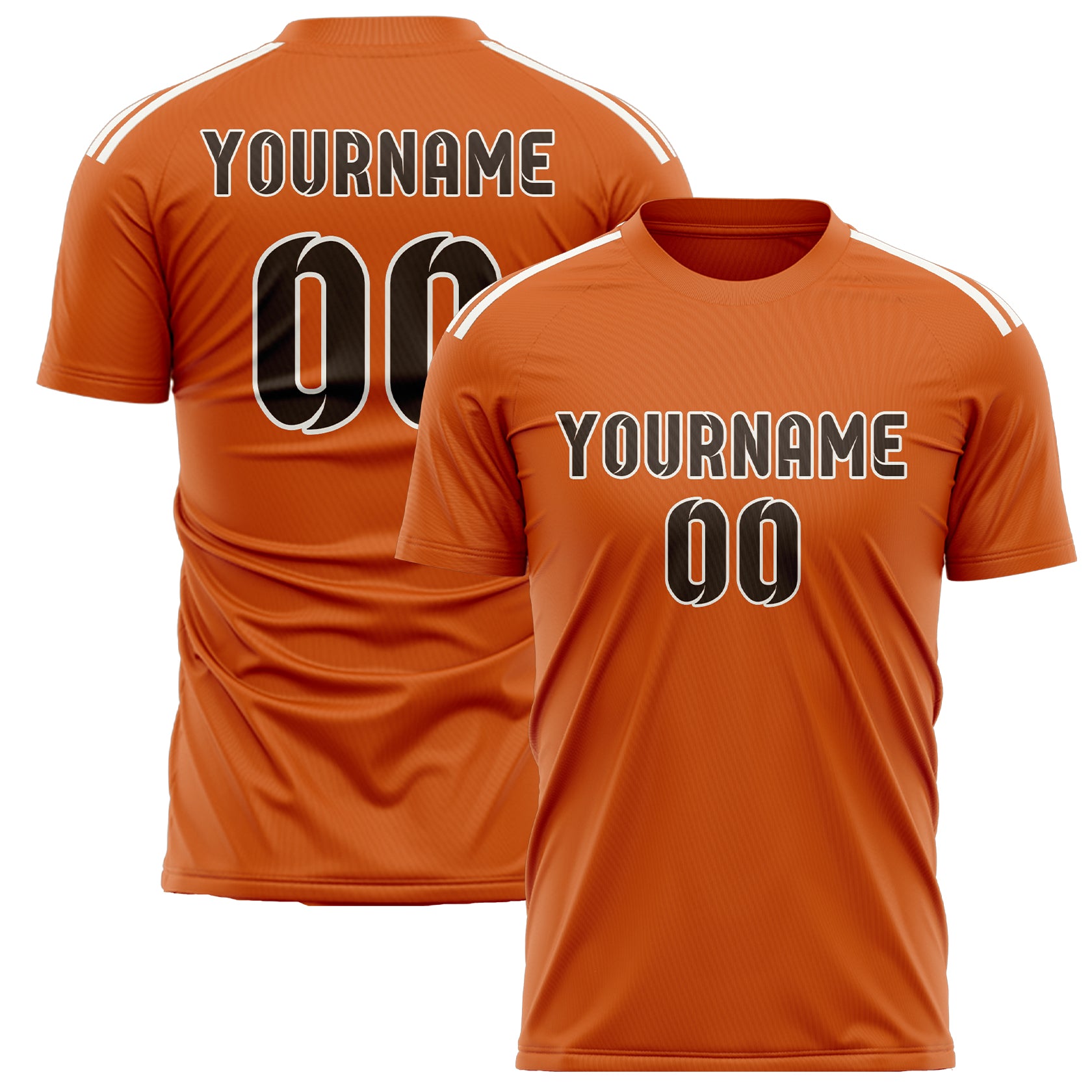Custom Orange Brown Soccer Jersey