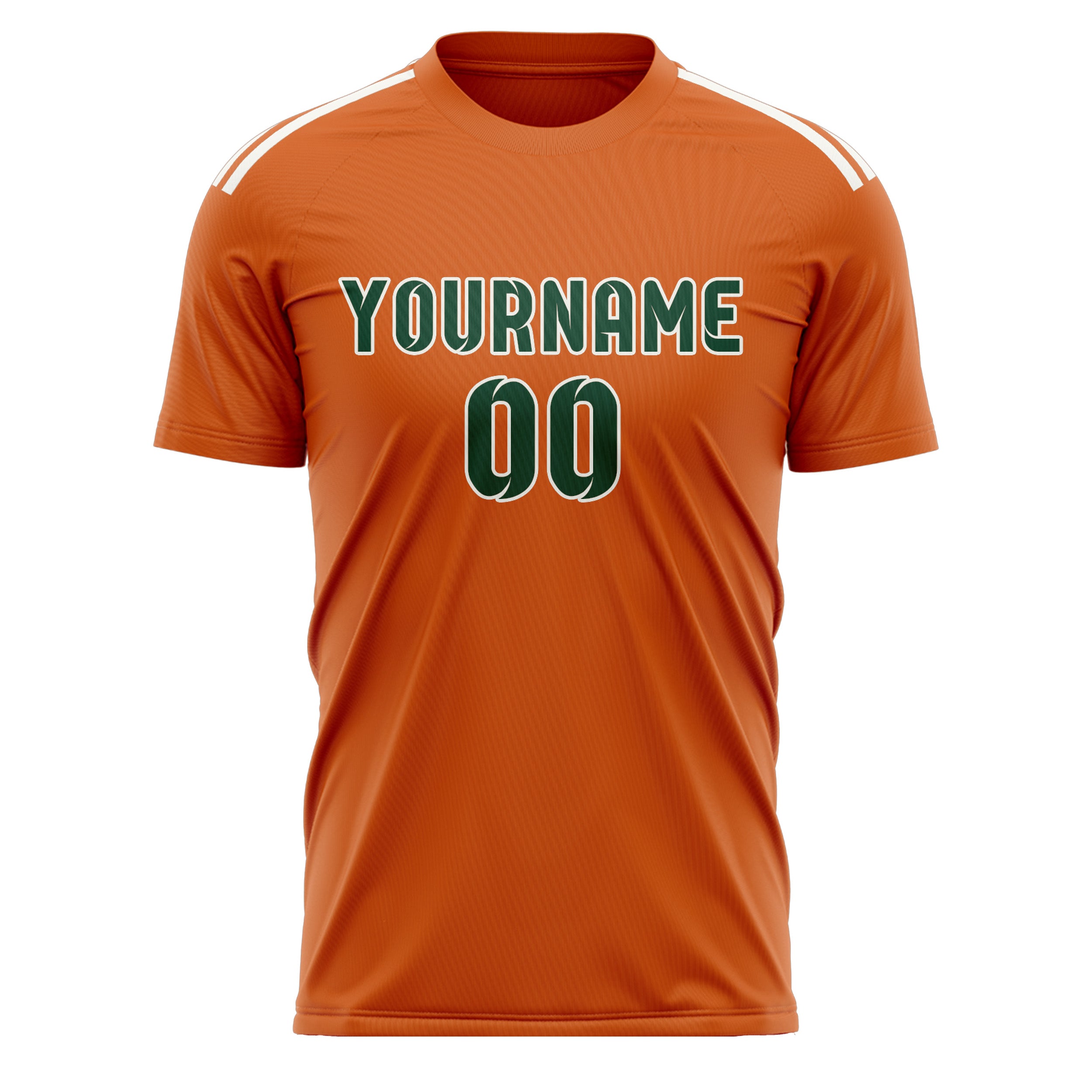 Custom Orange Green Soccer Jersey
