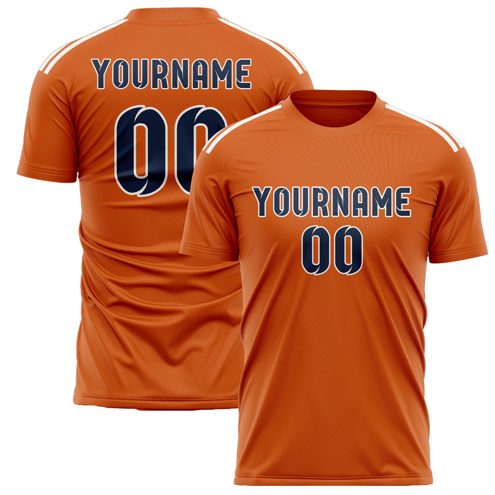 Custom Orange Blue Soccer Jersey