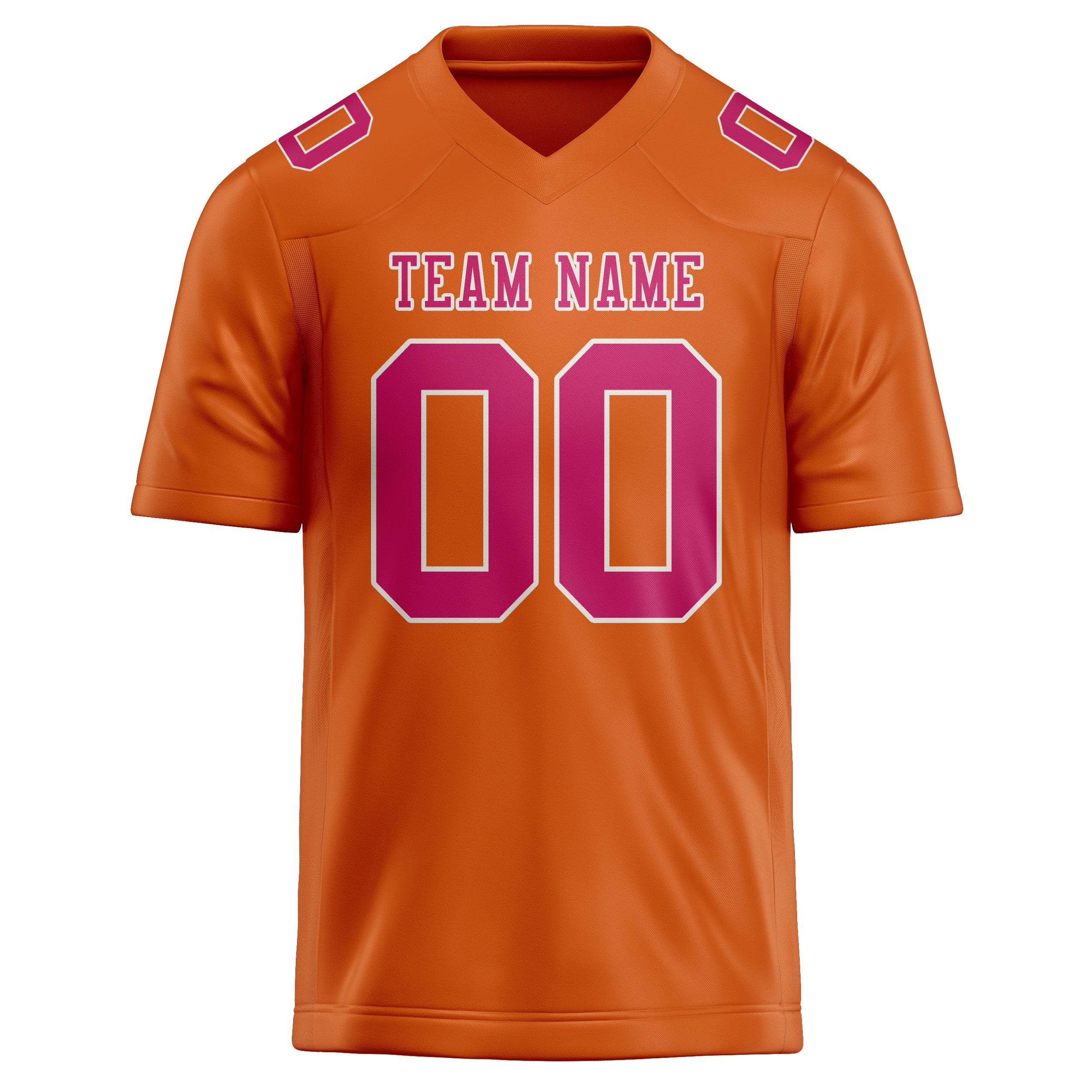 Custom Orange Pink Football Jersey