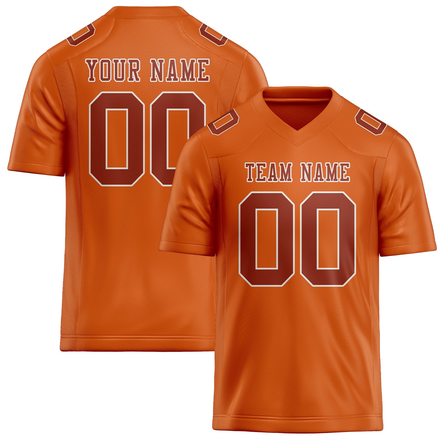 Custom Orange Coral Red Football Jersey