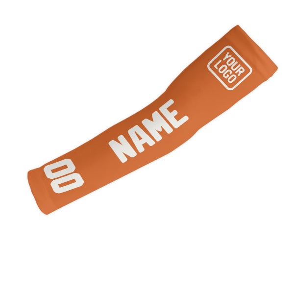Custom Orange White Arm Sleeve