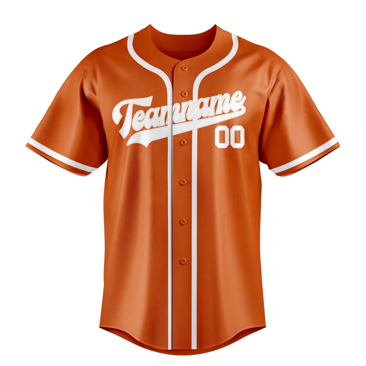 Custom Orange White Baseball Jersey