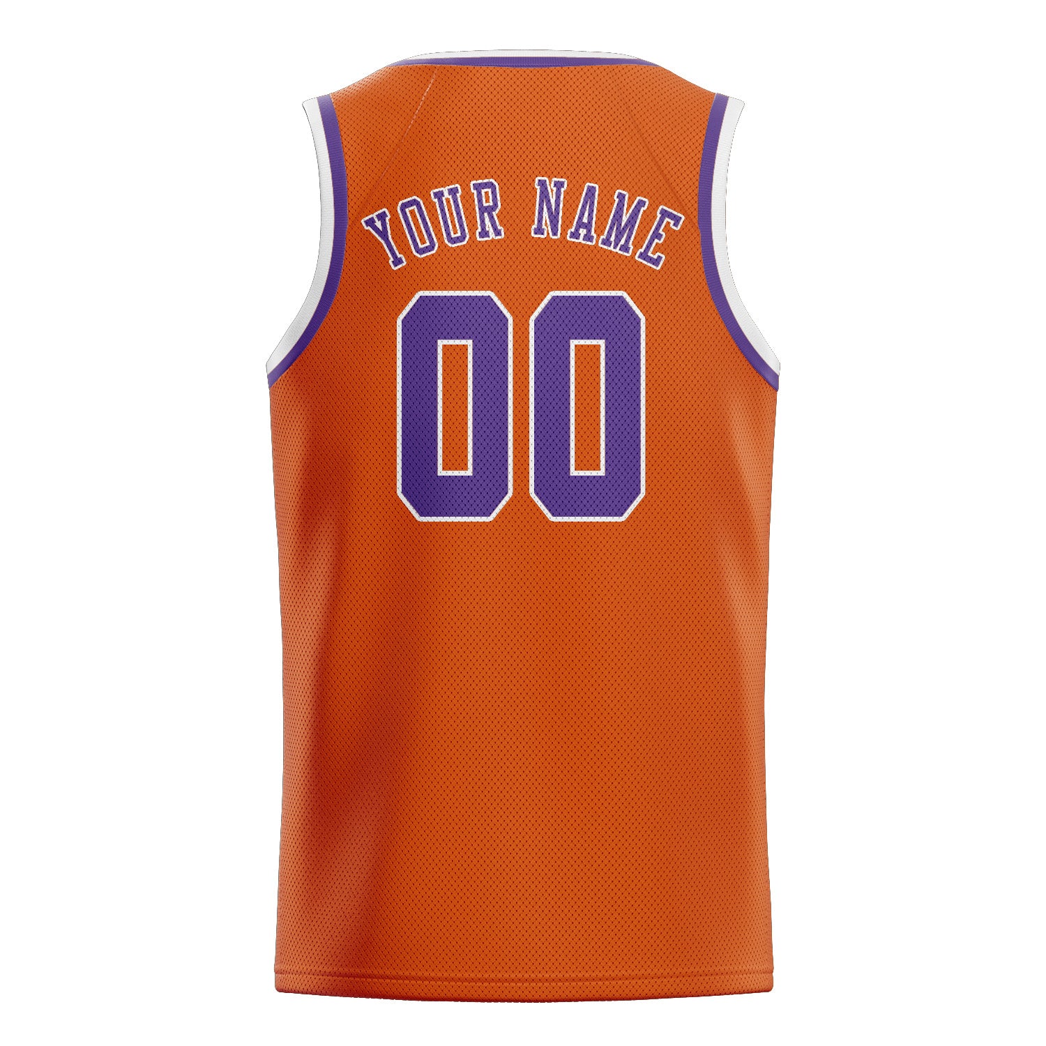 Custom Orange Light Purple Basketball Jersey