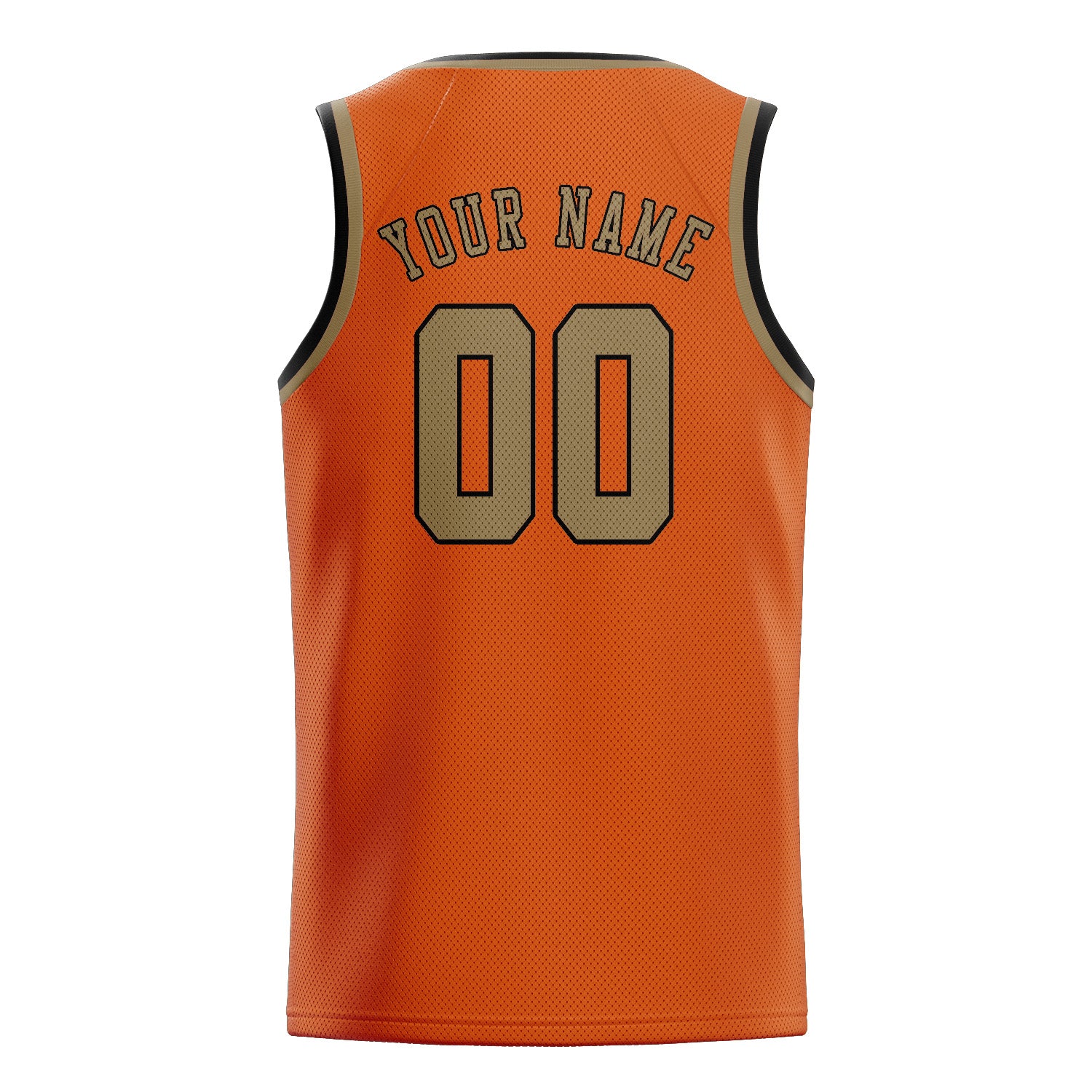 Custom Orange Light Khaki Basketball Jersey