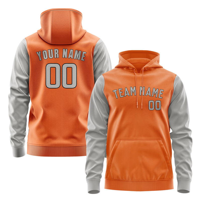 Custom Orange Gray Hoodie 2828040428B31704