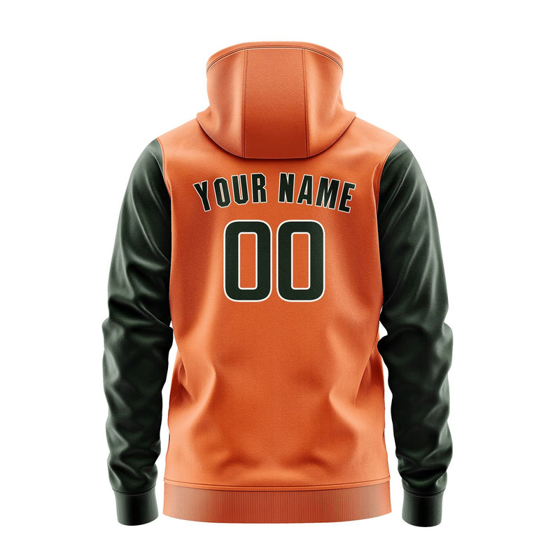 Custom Orange Dark Green Hoodie 2828060628B31806