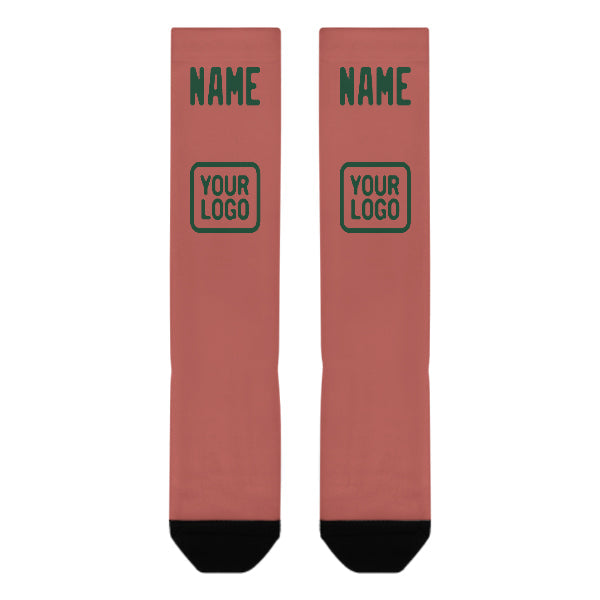 Custom Copper Rose Green Knee-High Sock
