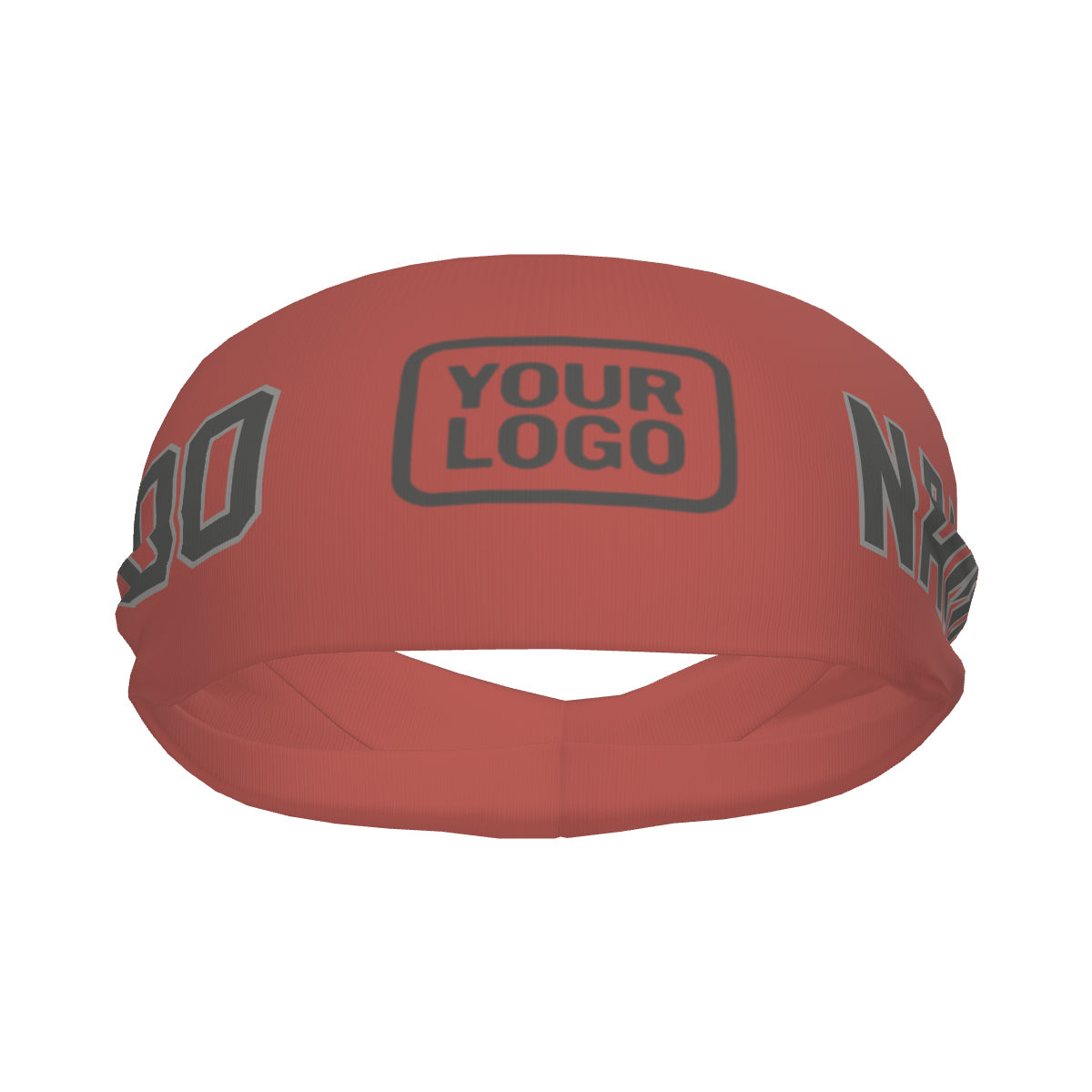Custom Copper Rose Dark Grey Sports headband
