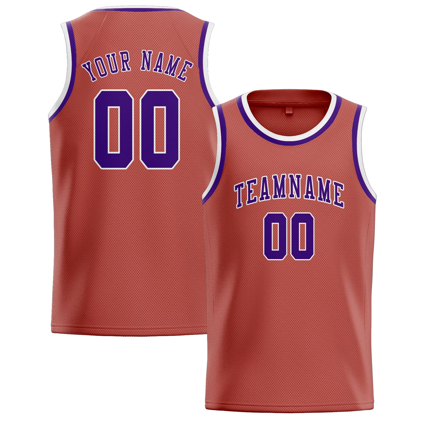 Custom Copper Rose Purple Basketball Jersey