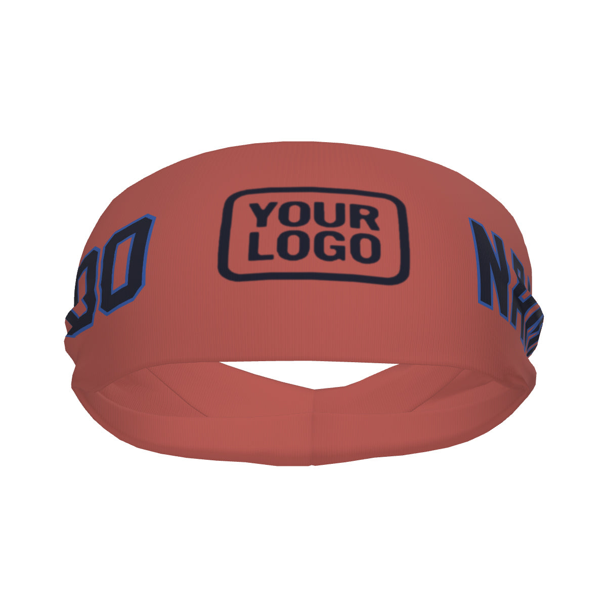 Custom Copper Rose Navy Sports headband