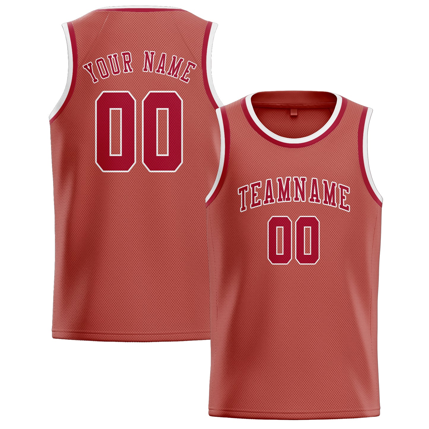 Custom Copper Rose Red Basketball Jersey