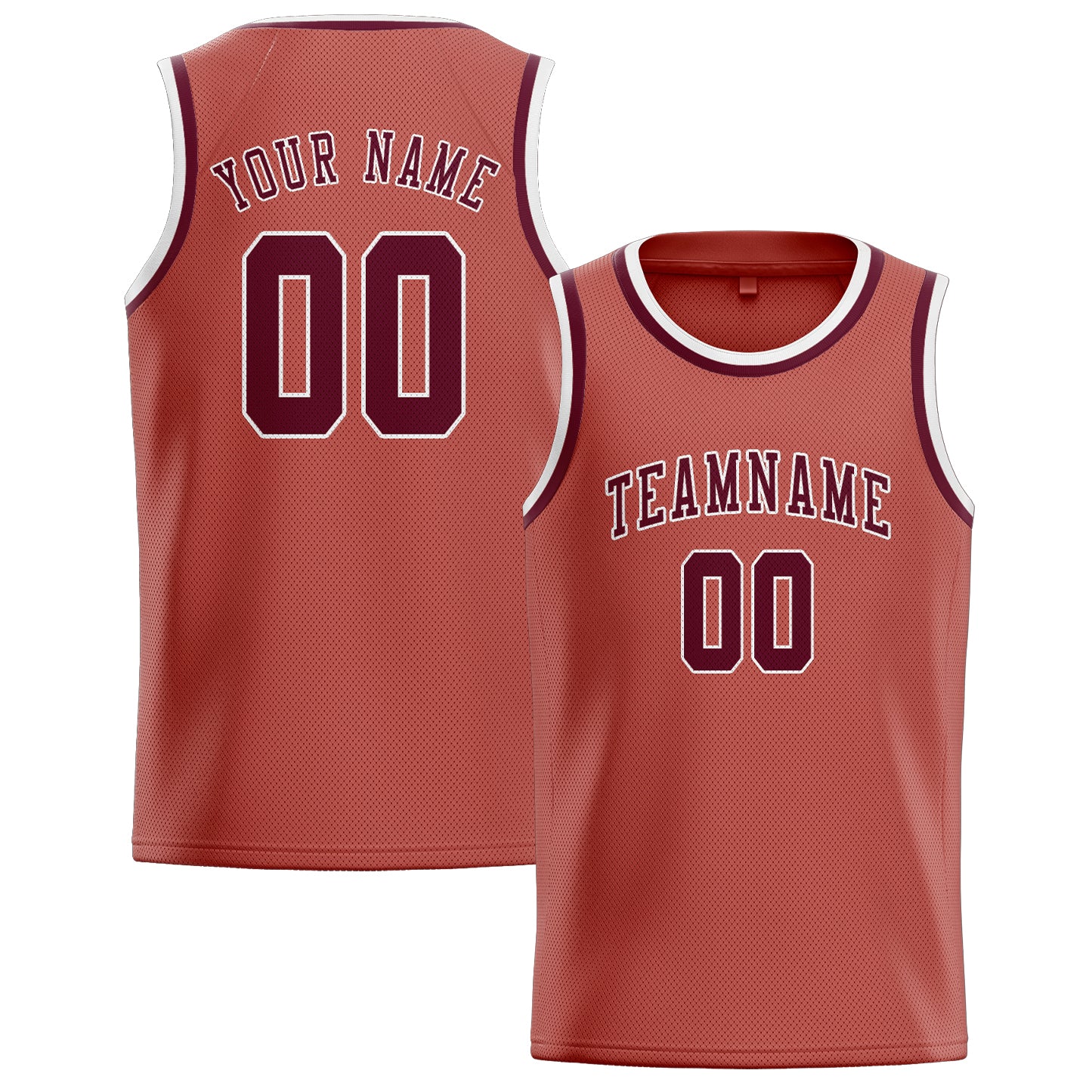 Custom Copper Rose Crimson Red Basketball Jersey