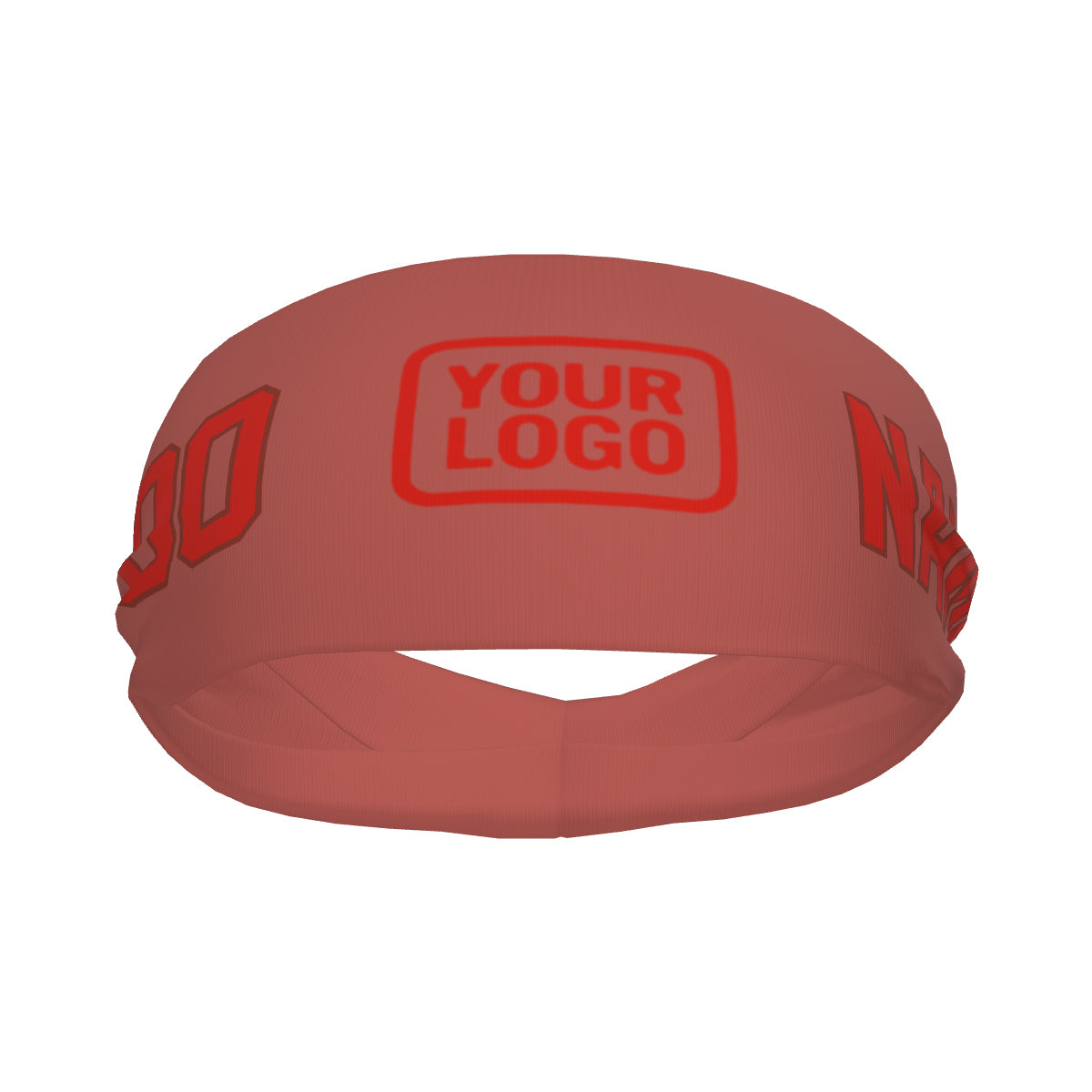Custom Copper Rose Orange Red Sports headband