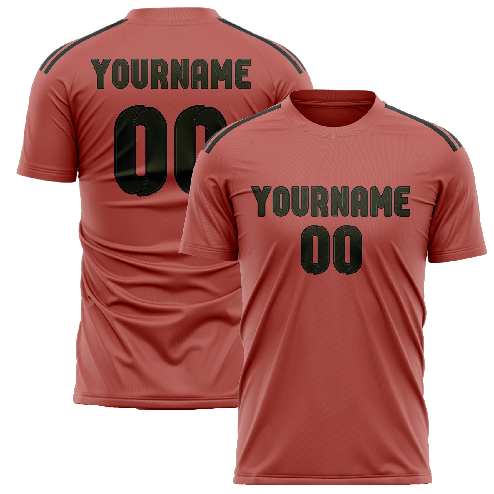 Custom Copper Rose Olive Soccer Jersey